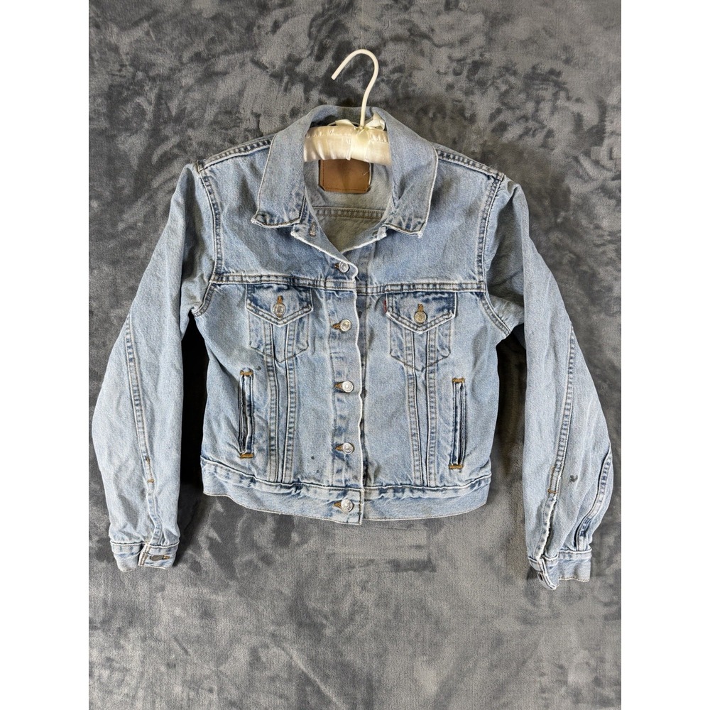 Levi's Light Wash Denim Trucker Jacket Vintage Sz S-XS